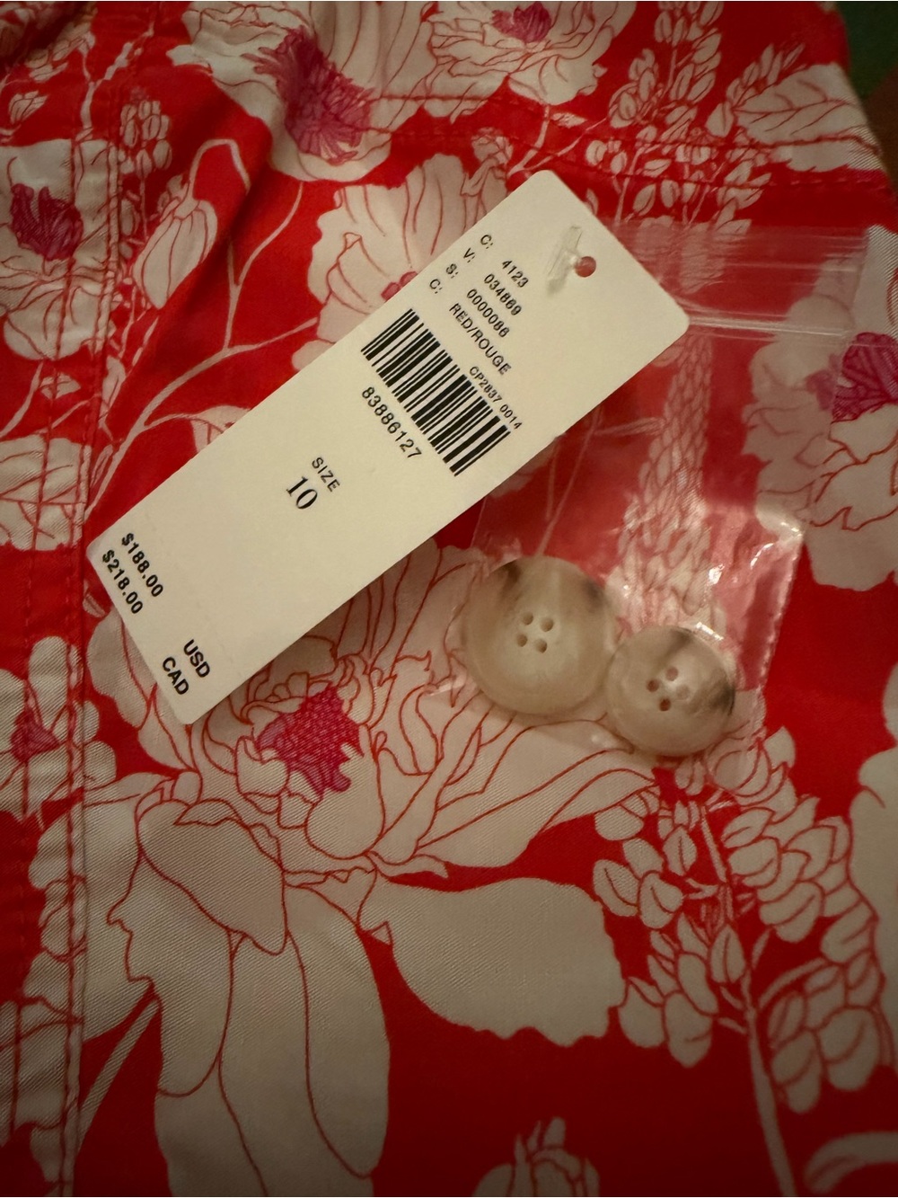 NWT Maeve by Anthropologie - The Colette Red Floral Jumpsuit - Picture 10 of 10